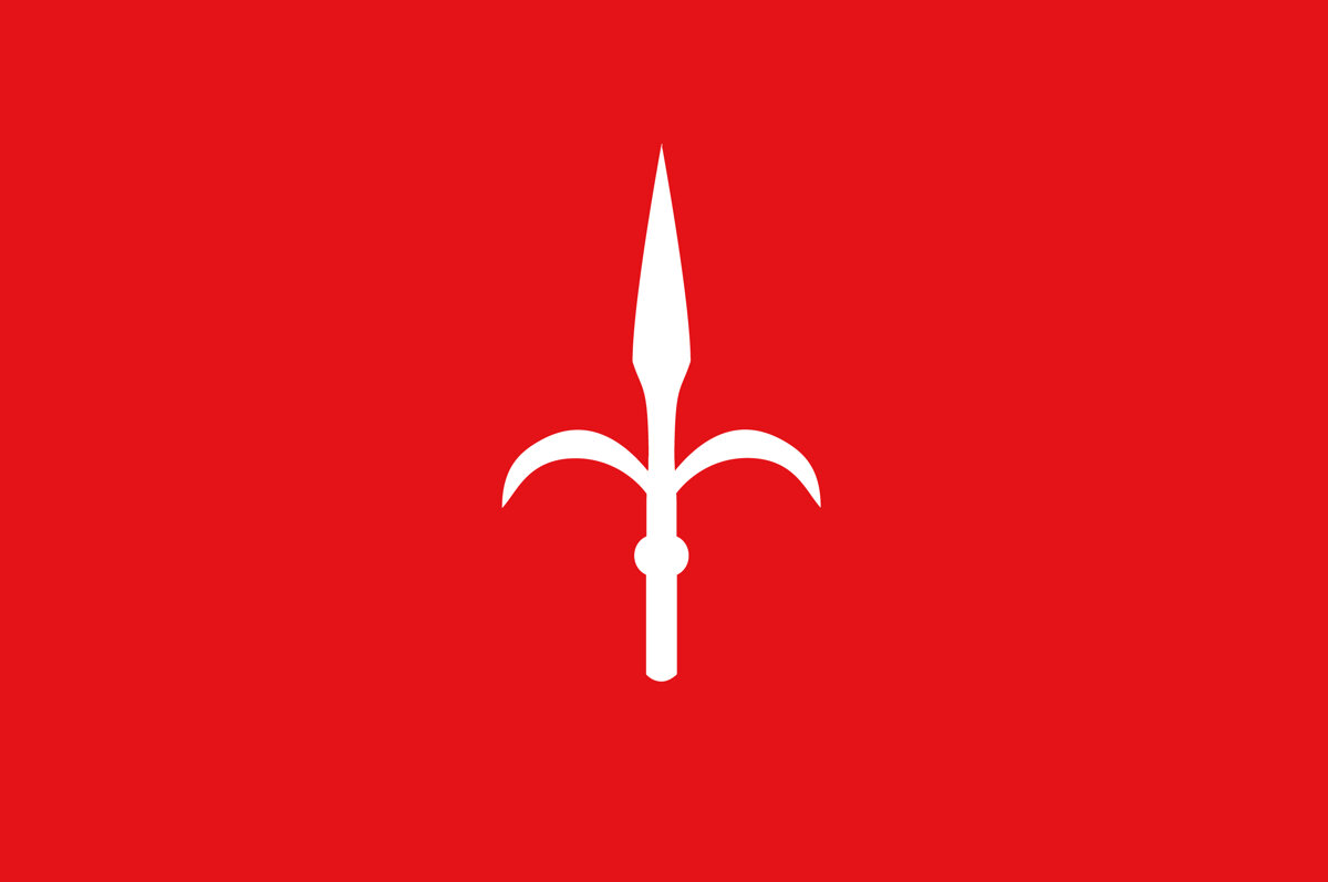 Bandeira de Trieste tremulando